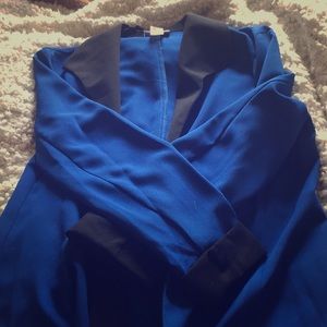 Blue and black blazer